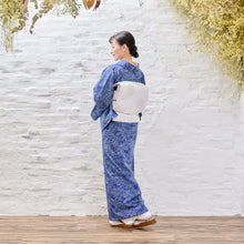 画像をギャラリービューアに読み込む, 洗える着物 阿波しじら 抜染 【季節の花ごのみ】 No,532 女性用 12m しじら織 反物 夏着物 単衣着物 ゆかた 木綿 フルオーダー お仕立て 普段着 湯通し済み 着付け 着物 浴衣 和装 レディース 家庭洗濯可