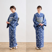 画像をギャラリービューアに読み込む, 洗える着物 阿波しじら 抜染 【紅花菊】 12m 女性用 しじら織 反物 夏着物 単衣着物 ゆかた 木綿 フルオーダー お仕立て 普段着 湯通し済み 着付け 着物 浴衣 和装 レディース 家庭洗濯可 No,530