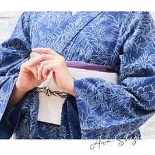 画像をギャラリービューアに読み込む, 洗える着物 阿波しじら 抜染 【季節の花ごのみ】 No,532 女性用 12m しじら織 反物 夏着物 単衣着物 ゆかた 木綿 フルオーダー お仕立て 普段着 湯通し済み 着付け 着物 浴衣 和装 レディース 家庭洗濯可