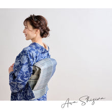 画像をギャラリービューアに読み込む, 洗える着物 阿波しじら 抜染 【紅花菊】 12m 女性用 しじら織 反物 夏着物 単衣着物 ゆかた 木綿 フルオーダー お仕立て 普段着 湯通し済み 着付け 着物 浴衣 和装 レディース 家庭洗濯可 No,530