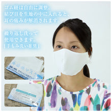 画像をギャラリービューアに読み込む, 【マスク夏用 東レ 洗えるセオアルファ】冷感マスク/爽涼快/日本製/ドライ/布マスク/飛沫感染/花粉/ほこり/鼻にフィット/立体縫製/ひんやり/男女兼用/UVカット/白/ホワイト