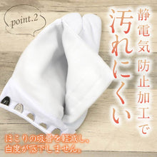 画像をギャラリービューアに読み込む, 【二重ネル裏 暖か~い 5枚コハゼ足袋】東レ パレル ストレッチ 静電気防止 メンズ レディース アイロン不要 日本製 綺麗な 形 コハゼ 礼装 お稽古 冠婚葬祭 たび 着付け 和装小物 白足袋 白【MT】