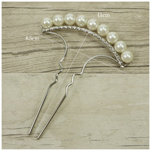 画像をギャラリービューアに読み込む, 【アーチ パールかんざし 2色】 ゴールド シルバー 結婚式 入卒式 お宮参り 七五三 パーティー コーム ヘアアクセサリー 金 銀 夜会巻き アレンジ アップスタイル 花しおり【OS】9822-1/9822-2