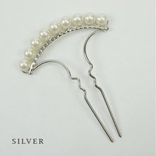 画像をギャラリービューアに読み込む, 【アーチ パールかんざし 2色】 ゴールド シルバー 結婚式 入卒式 お宮参り 七五三 パーティー コーム ヘアアクセサリー 金 銀 夜会巻き アレンジ アップスタイル 花しおり【OS】9822-1/9822-2