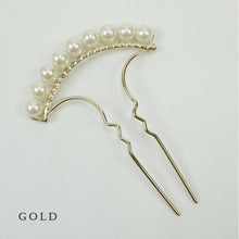 画像をギャラリービューアに読み込む, 【アーチ パールかんざし 2色】 ゴールド シルバー 結婚式 入卒式 お宮参り 七五三 パーティー コーム ヘアアクセサリー 金 銀 夜会巻き アレンジ アップスタイル 花しおり【OS】9822-1/9822-2