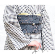 画像をギャラリービューアに読み込む, 洗える着物 阿波しじら オリジナル 白地に黒と黄の小格子 白 黒 黄 13m 女性用 しじら織 夏着物 ゆかた 木綿 お仕立て可 数量限定 普段着 湯通し済み 着付け 着物 浴衣 和装 日本製 オリジナルカラー H52