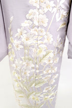 画像をギャラリービューアに読み込む, 夏着物 仮絵羽 訪問着 極上刺繍 絽 涼やか花々模様 フォーマル略礼装 灰藤 正絹着物 きもの 和装 HP5-11