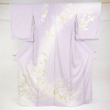 画像をギャラリービューアに読み込む, 夏着物 仮絵羽 訪問着 極上刺繍 絽 涼やか花々模様 フォーマル略礼装 灰藤 正絹着物 きもの 和装 HP5-11