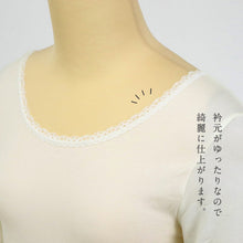 画像をギャラリービューアに読み込む, 【 華暖 あったか スリップ 】M L 七分袖 レース付き ホワイト 和装インナー 吸湿発熱 暖か繊維 ピチカ使用 肌着 着物スリップ ワンピース型 静電気防止加工付 上下一体 着物 小紋 訪問着 付下げ 和装小物