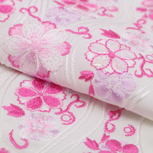 画像をギャラリービューアに読み込む, 【数量限定!!振袖用 刺繍 半衿(立涌桜)】選べる4色 リビエラウォーム 塩瀬 シオゼ 半えり 半襟 上品 洗える半衿 ポリエステル 洗い替え 3シーズン カジュアル フォーマル メール便 K22-98