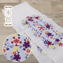 画像をギャラリービューアに読み込む, 【数量限定!!振袖用 刺繍 半衿(立涌桜)】選べる4色 リビエラウォーム 塩瀬 シオゼ 半えり 半襟 上品 洗える半衿 ポリエステル 洗い替え 3シーズン カジュアル フォーマル メール便 K22-98