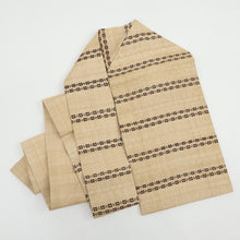 画像をギャラリービューアに読み込む, 【中古】希少逸品 『芭蕉布花織』 夏名古屋帯 横段 生成り色 正絹着物 NY5-21 リサイクル着物リユース 古着