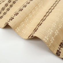 画像をギャラリービューアに読み込む, 【中古】希少逸品 『芭蕉布花織』 夏名古屋帯 横段 生成り色 正絹着物 NY5-21 リサイクル着物リユース 古着