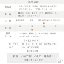 画像をギャラリービューアに読み込む, 【中古】逸品 『絹芭蕉』 夏着物 横段叩き染め格子に涼やか柳 カジュアル 普段着 グレー 正絹 きもの 裄丈64cm 和装TH4-16