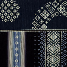画像をギャラリービューアに読み込む, 【新品】『召しませ花』半幅帯 リバーシブル コモンタイム 黒紺色 カジュアル きもの 和装 BA2-9