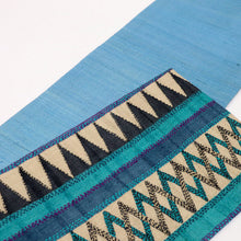 画像をギャラリービューアに読み込む, 新品 半幅帯 『ギャラリー凜』 古渡更紗 ブルー カンタ刺子 長さ420cm 帯巾17cm BA9-2