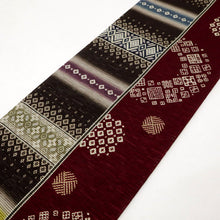 画像をギャラリービューアに読み込む, 【新品】『召しませ花』半幅帯 リバーシブル コモンタイム ボルドー カジュアル きもの 和装 BC2-7