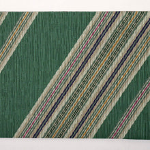 画像をギャラリービューアに読み込む, 【新品】『召しませ花』半幅帯 リバーシブル ヴィンテージ 墨×緑 カジュアル きもの 和装 BG2-11