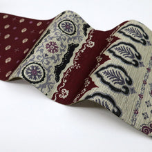 画像をギャラリービューアに読み込む, 【新品】『召しませ花』半幅帯 リバーシブル モロッカン×花葉 深赤 カジュアル きもの 和装 BP10-6