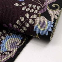 画像をギャラリービューアに読み込む, 【新品】 『召しませ華』 半幅帯 リバーシブル カジュアル Vineflower 黒紫色 きもの 和装 BP10-7