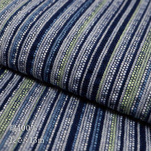 画像をギャラリービューアに読み込む, 洗える着物 阿波しじら【紺抹茶縞】 H19 女性用 13m しじら織 反物 夏着物 単衣着物 ゆかた 木綿 フルオーダー お仕立て 普段着 湯通し済み 着付け 着物 浴衣 和装 レディース 家庭洗濯可 紺 ネイビー 緑