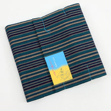 画像をギャラリービューアに読み込む, 洗える着物 阿波しじら【 碧と紺のトライプ 】 No,H54 女性用 13m しじら織 反物 夏着物 単衣着物 ゆかた 木綿 フルオーダー お仕立て 普段着 湯通し済み 着付け 着物 浴衣 和装 レディース 家庭洗濯可 青 ネイビー 青緑