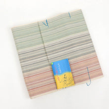 画像をギャラリービューアに読み込む, 洗える着物 阿波しじら 【生成地に若葉と藍と朱のトリコロール】 13m しじら織 No,H59 しじら織 反物 夏着物 単衣着物 ゆかた 木綿 フルオーダー お仕立て 普段着 湯通し済み 着付け 着物 浴衣 和装 レディース メンズ 家庭洗濯可 白 ホワイト