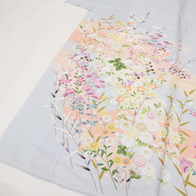画像をギャラリービューアに読み込む, 【新品】仮絵羽 訪問着 菊と彩りの花々 フォーマル 水色 唐草地紋有 和装きもの 袷正絹着物 HA9-16