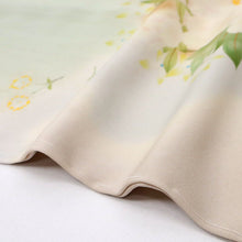 画像をギャラリービューアに読み込む, 【仮絵羽】訪問着 やわらか四季の花丸文 グリーン多色 フォーマル 略礼装 和装 袷正絹着物 HG4-2