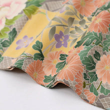 画像をギャラリービューアに読み込む, 【仮絵羽】訪問着 色紙に咲き誇る花々文 作家物 ピンク フォーマル 準礼装 和装 袷正絹着物 HM4-3