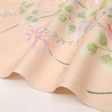 画像をギャラリービューアに読み込む, 仮絵羽 訪問着 蘭に麗しの花々模様 フォーマル 略礼装 淡いピンク 和装きもの 袷正絹着物 HM9-14