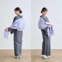 画像をギャラリービューアに読み込む, 育てるショール 老舗ブランド 奥順謹製 結城紬 高級 大判 ショール ストール 絹100% 和装 洋装 着物 小紋 訪問着 着付け 羽織 着物コート 着物防寒 春 夏 秋 冬 通年 毛皮 着物ショール 道中着 ポンチョ 和装小物 プレゼント 誕生日 敬老 クリスマス【IT】K23-64