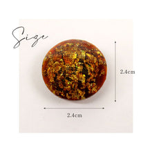 画像をギャラリービューアに読み込む, 【ストーン帯留め 全3色】 帯飾り 三分紐 ハンドメイド 宝石風 立体カット 金箔入 ラメ入り 夏着物 浴衣 カジュアル 帯どめ おびどめ 和装小物 日本製 大人 上品 かわいい