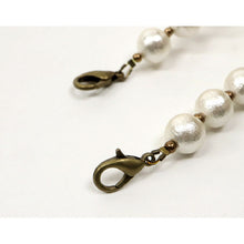 画像をギャラリービューアに読み込む, 【 パール 羽織紐 】全2種 カニカン 取り付け簡単 ホワイト コットンパール ホワイト セミフォーマル 胸紐 羽織 コート 着付小物 女性用 レディース 和装小物 K24-21