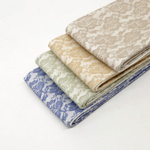 画像をギャラリービューアに読み込む, 【新品】 フラワーレース 麻半幅帯 モダン 本麻 長さ400cm 帯巾17cm 半巾帯 by6-15 ba6-14