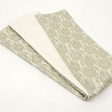 画像をギャラリービューアに読み込む, 【新品】 フラワーレース 麻半幅帯 モダン 本麻 長さ400cm 帯巾17cm 半巾帯 by6-15 ba6-14