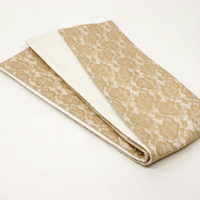 画像をギャラリービューアに読み込む, 【新品】 フラワーレース 麻半幅帯 モダン 本麻 長さ400cm 帯巾17cm 半巾帯 by6-15 ba6-14