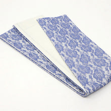 画像をギャラリービューアに読み込む, 【新品】 フラワーレース 麻半幅帯 モダン 本麻 長さ400cm 帯巾17cm 半巾帯 by6-15 ba6-14