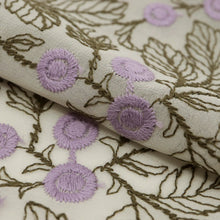 画像をギャラリービューアに読み込む, 刺繍ボタニカルレース半衿 全2色 モダン 日本製 イエロー パープル 大人 かわいい おしゃれ 小紋 春夏秋冬 着付け レース 半襟 和装小物