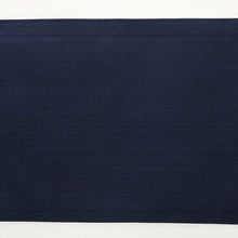 画像をギャラリービューアに読み込む, 【新品】 半幅帯 『おび工房』手織細帯 笹露 ネイビー 長さ400cm 帯巾17.5cm 正絹 半巾帯 K24-58