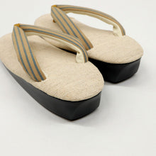 画像をギャラリービューアに読み込む, 亜麻草履 全2種 フリーサイズ 23.0~24.5cm シンプル 洒落草履 ウレタン草履 表面樹脂加工済み 吸水速乾 レディース ブルー イエロー ベージュ おしゃれ ワンサイズ ぞうり 女性 女物 和服履物 小紋 紬 着物 和装小物