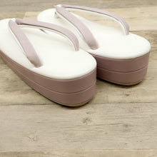 画像をギャラリービューアに読み込む, 《在庫限り》大原商店 草履 全5色 M&Lサイズ フリーサイズ 23.0~24.5cm シンプル 洒落草履 レディース ホワイト アイボリー パープル ピンク ピンクベージュ 合皮 おしゃれ モダン パールカラー ワンサイズ ぞうり 女性 女物 和服履物 小紋 紬 着物 和装小物 k24-66