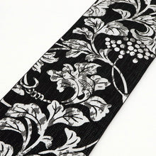 画像をギャラリービューアに読み込む, 新品 半幅帯 『oluza』葡萄唐草 波矢絣 ブラック リバーシブル 長さ440cm 帯巾16.5cm ポリエステル 半巾帯 細帯 和装小物 きもの カジュアル 街着 お稽古着 普段着物 洗濯OK 浴衣 小紋