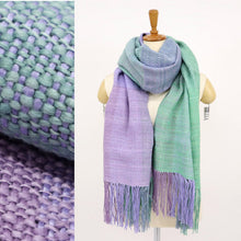 画像をギャラリービューアに読み込む, 真綿まとうショール 『グラデーション』 老舗ブランド 奥順謹製 結城紬 2024年 高級 大判 ショール ストール 絹100% 和装 洋装 着物 小紋 訪問着 着付け 羽織 着物コート 着物防寒 春 夏 秋 冬 通年 着物ショール 道中着 和装小物 プレゼント 誕生日 敬老 クリスマス【IT】K24-79