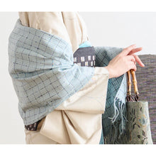 画像をギャラリービューアに読み込む, 育てるショール 縞・格子 老舗ブランド 奥順謹製 結城紬 2024年 高級 大判 ショール ストール 絹100% 和装 洋装 着物 小紋 訪問着 着付け 羽織 着物コート 着物防寒 春 夏 秋 冬 通年 毛皮 着物ショール ポンチョ 和装小物 プレゼント 誕生日 敬老 クリスマス【IT】K24-81