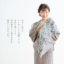 画像をギャラリービューアに読み込む, きものギャラリー凛 シルク オーガンジー ショール 葡萄花唐草 透け感 薄手 春 夏 ショール ストール インド製 風除け 和装 洋装 着物 小紋 訪問着 着付け 羽織 着物防寒 冬用 着物ショール 道中着 和装小物 プレゼント 誕生日 敬老