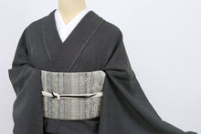 画像をギャラリービューアに読み込む, 【新品】長尺 単衣 江戸小紋 青海鮫 黒 丹後ちりめん カジュアル 身丈168cm 裄丈67cm 正絹着物 KB5-8