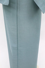 画像をギャラリービューアに読み込む, 【中古】夏着物『絽』江戸小紋 両面染 鮫×墨流し 青緑 カジュアル 無紋 身丈157.5cm 裄丈66cm 正絹 KG7-121