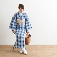 画像をギャラリービューアに読み込む, 洗える着物 阿波しじら【杜若】 No,65 女性用 13m しじら織 夏着物 ゆかた 木綿 フルオーダー お仕立て 普段着 湯通し済み 着付け 着物 浴衣 和装 日本製 レディース