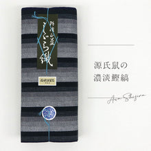 画像をギャラリービューアに読み込む, 洗える着物 阿波しじら 【源氏鼠の濃淡鰹縞】 13m 女性用 しじら織 反物 夏着物 単衣着物 ゆかた 木綿 フルオーダー お仕立て 普段着 湯通し済み 着付け 着物 浴衣 和装 レディース 家庭洗濯可 No,A8